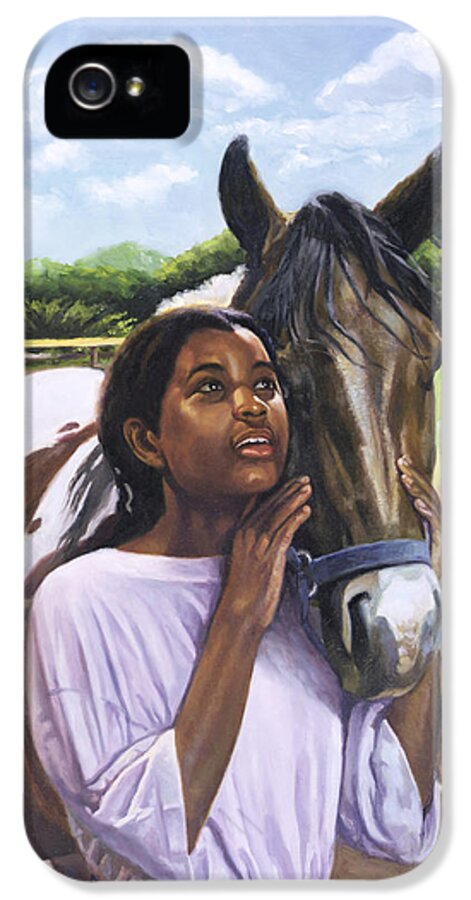 Female iPhone 5 Case featuring the painting Hope for Tomorrow by Colin Bootman