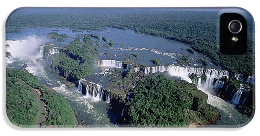 Feb0514 iPhone 5 Case featuring the photograph Iguacu Falls Aerial View Brazil by Konrad Wothe