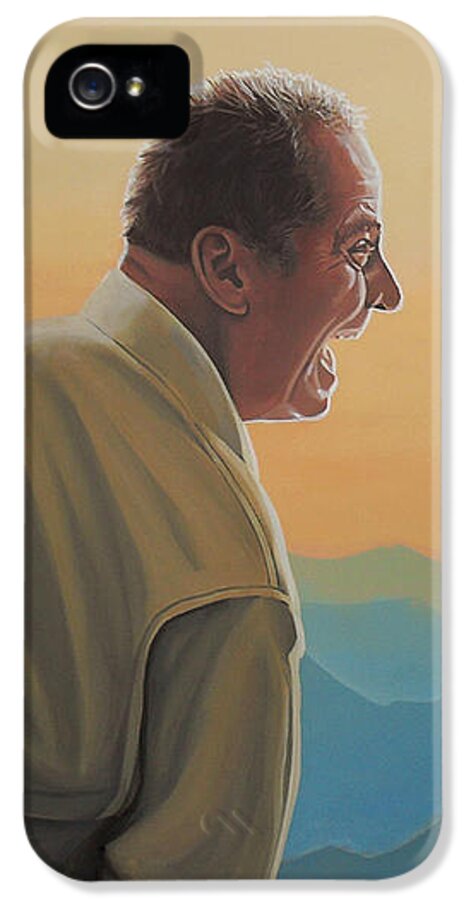 Jack Nicholson iPhone 5 Case featuring the painting Jack Nicholson and Morgan Freeman by Paul Meijering