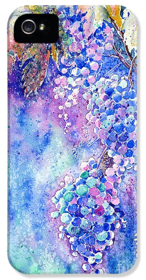 Grapes iPhone 5 Case featuring the painting Nectar of Nature by Zaira Dzhaubaeva