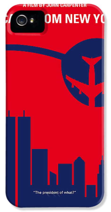 Escape From New York iPhone 5 Case featuring the digital art No219 My Escape from New York minimal movie poster by Chungkong Art