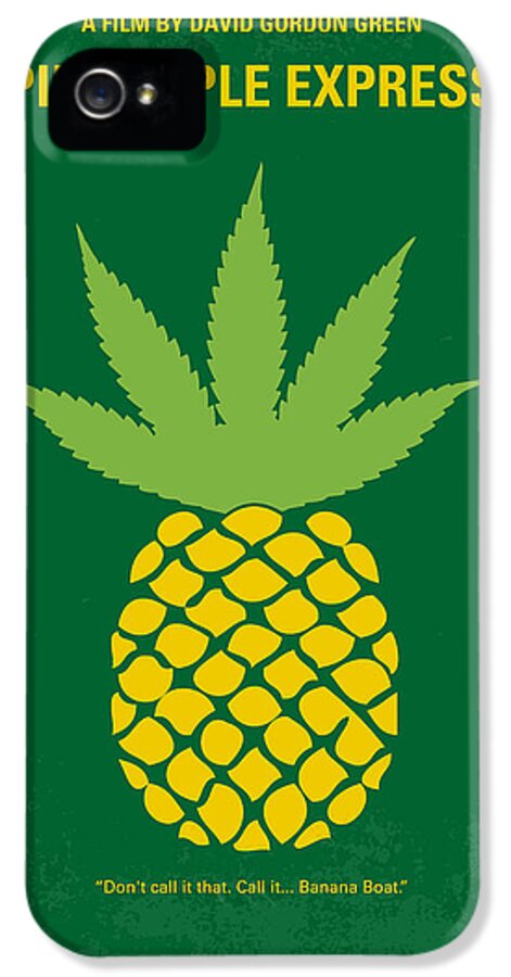 Pineapple Express iPhone 5 Case featuring the digital art No264 My PINEAPPLE EXPRESS minimal movie poster by Chungkong Art