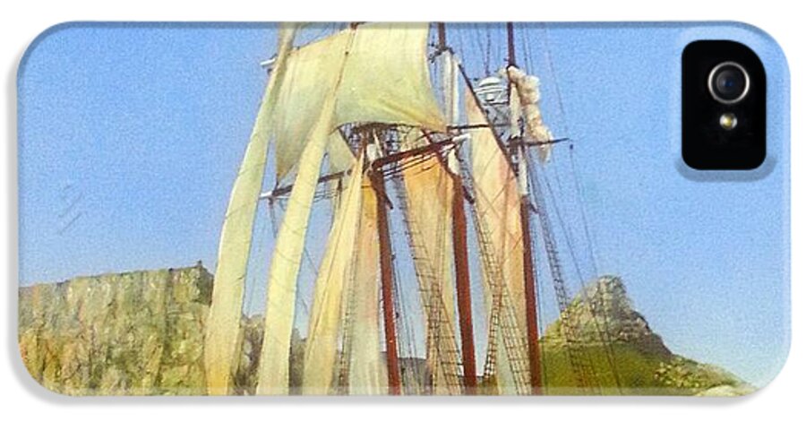 Dutch Tallship iPhone 5 Case featuring the painting Oosterschelde by Tim Johnson