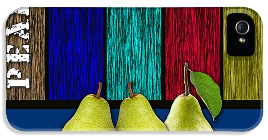 Green Pear Photographs iPhone 5 Case featuring the mixed media Pears by Marvin Blaine