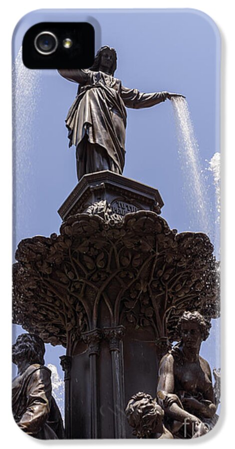 2012 iPhone 5 Case featuring the photograph Photo of Tyler Davidson Fountain in Cincinnati Ohio by Paul Velgos