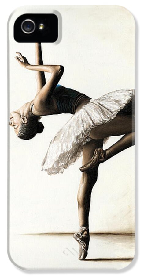 Dancer iPhone 5 Case featuring the painting Reaching for Perfect Grace by Richard Young