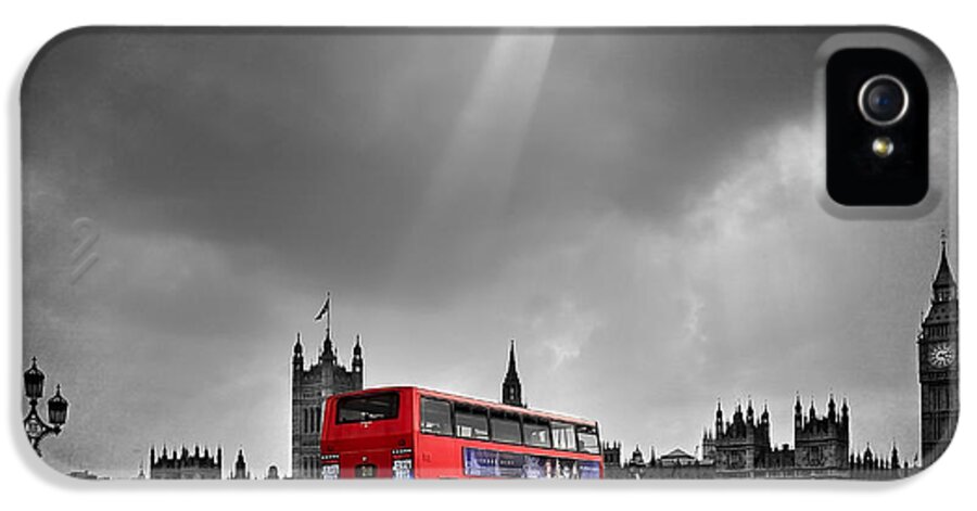 Bell iPhone 5 Case featuring the photograph Red Bus by Svetlana Sewell