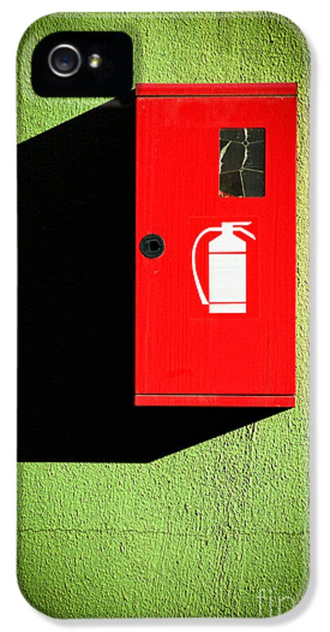 Abstract iPhone 5 Case featuring the photograph Red fire extinguisher box by Silvia Ganora