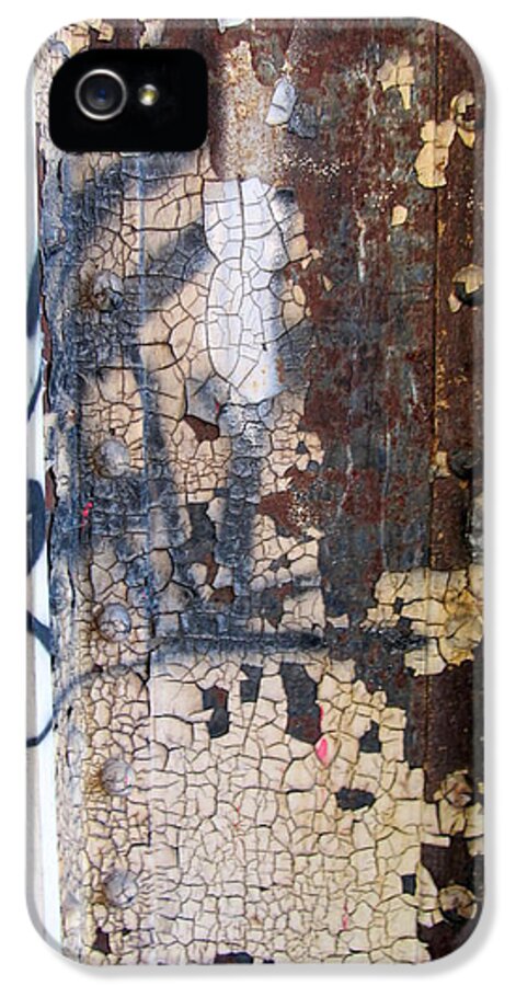 Urban iPhone 5 Case featuring the photograph Rust w Crackle Paint by Anita Burgermeister