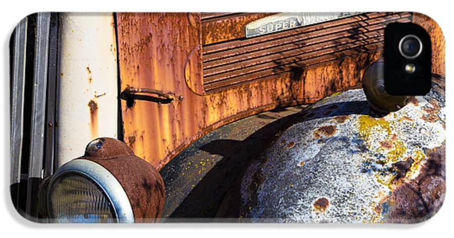 Super White Truck iPhone 5 Case featuring the photograph Rusty Truck Detail by Garry Gay