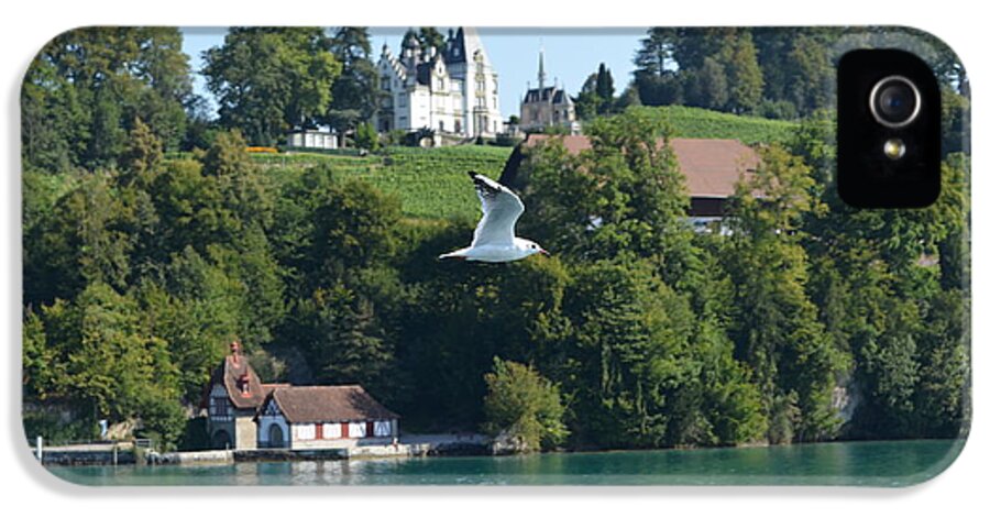 Lake iPhone 5 Case featuring the photograph Seagull Flying by Douglas J de Paula