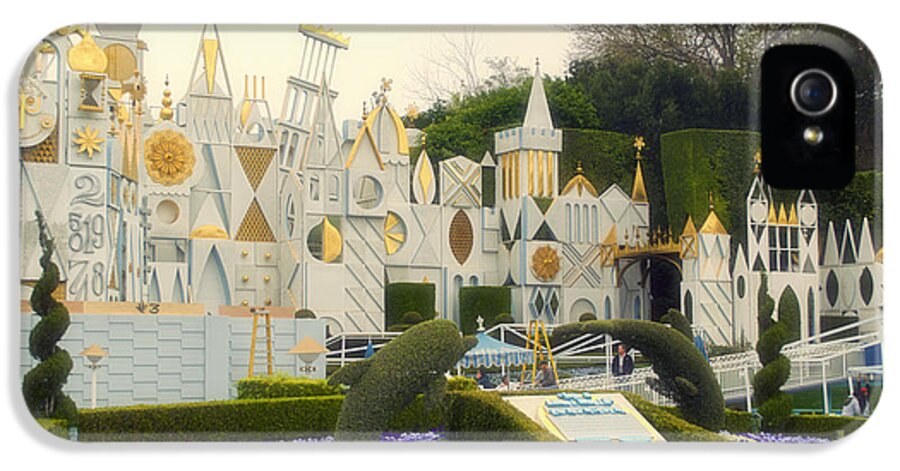 Its A Small World iPhone 5 Case featuring the photograph Small World Fantasyland Disneyland 01 by Thomas Woolworth