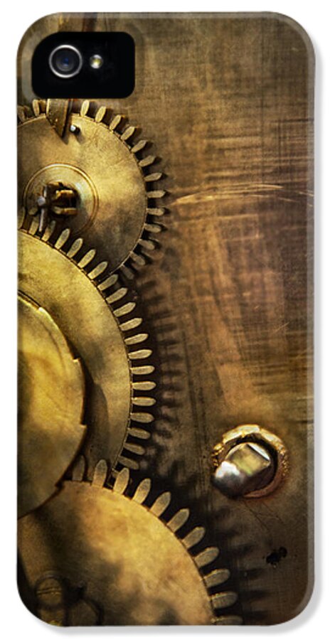 Clock iPhone 5 Case featuring the photograph Steampunk - Toothy by Mike Savad