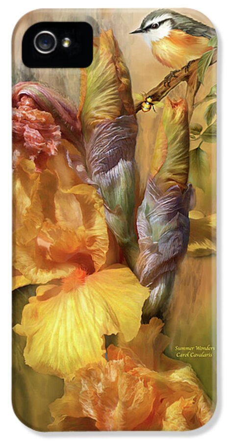 Iris iPhone 5 Case featuring the mixed media Summer Wonders by Carol Cavalaris