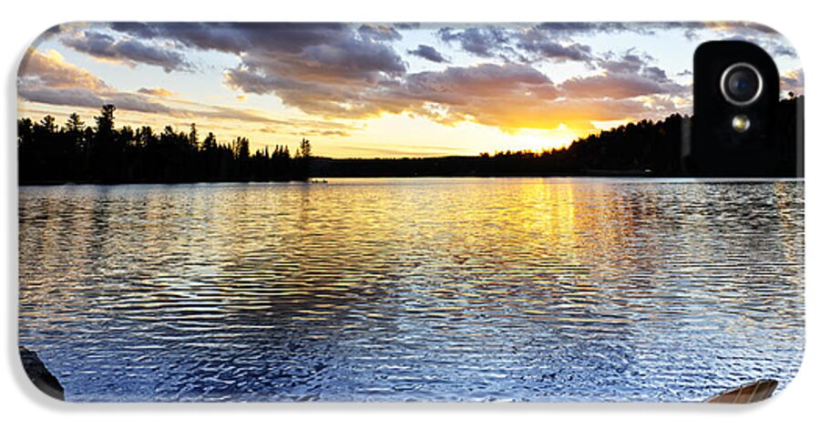 Lake iPhone 5 Case featuring the photograph Sunset in Algonquin Park by Elena Elisseeva