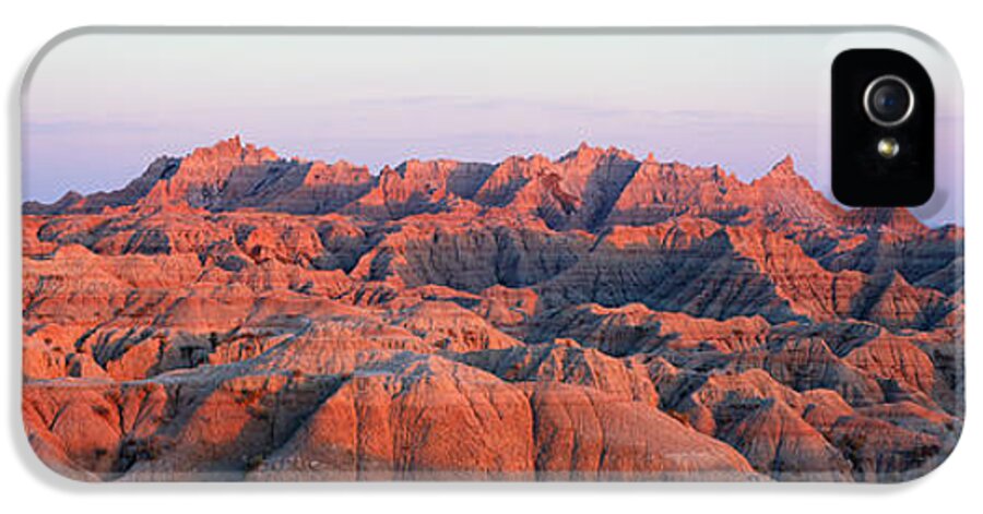 Photography iPhone 5 Case featuring the photograph Sunset Panoramic View Of Mountains by Panoramic Images