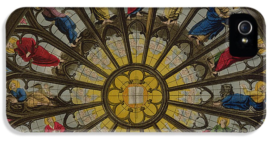 Glass iPhone 5 Case featuring the drawing The North Window by William Johnstone White