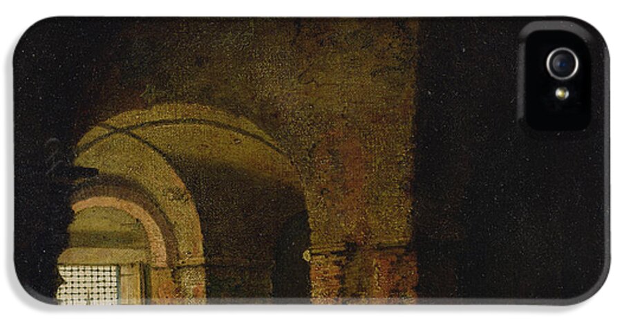 Dark iPhone 5 Case featuring the photograph The Prisoner, C.1787-90 Oil On Canvas by Joseph Wright of Derby