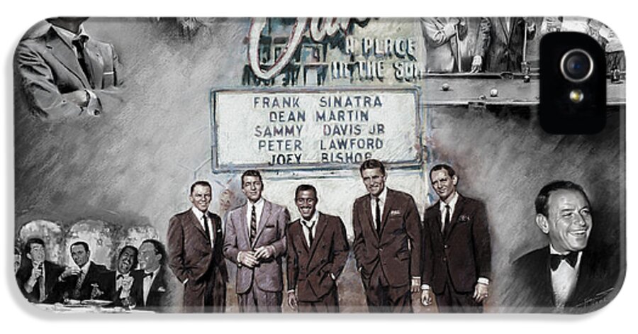 The Summit iPhone 5 Case featuring the mixed media The Rat Pack by Viola El