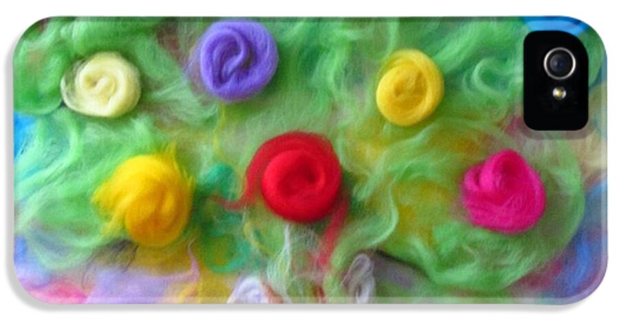Needle Felting iPhone 5 Case featuring the tapestry - textile The Spirit of Cider by Natalia Levis-Fox