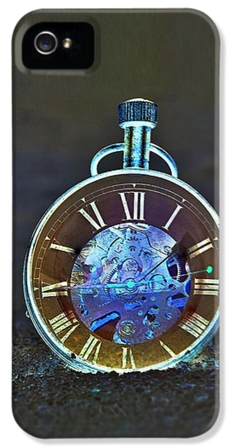Time Peice iPhone 5 Case featuring the photograph TIME IN THE SAND in NEGATIVE by Rob Hans