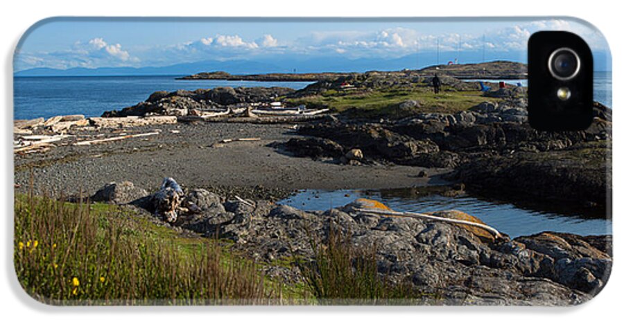 Trial Island iPhone 5 Case featuring the photograph Trial Island and the Strait of Juan de Fuca II by Louise Heusinkveld