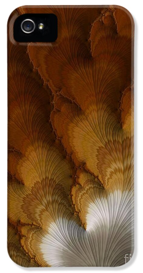 Fractal iPhone 5 Case featuring the digital art Turkey Tail Feathers by Heidi Smith