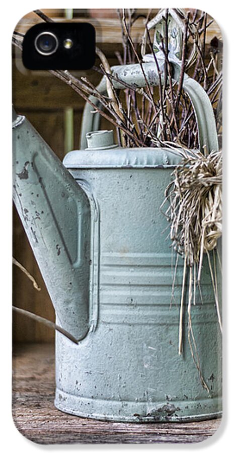 Gardener iPhone 5 Case featuring the photograph Watering Can Pot by Heather Applegate