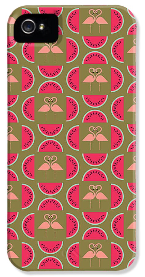 Susan Claire iPhone 5 Case featuring the photograph Watermelon Flamingo Print by MGL Meiklejohn Graphics Licensing
