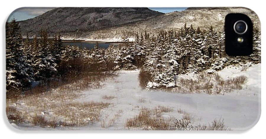 Winter View iPhone 5 Case featuring the photograph Winter View - Shadows - Snow by Barbara A Griffin