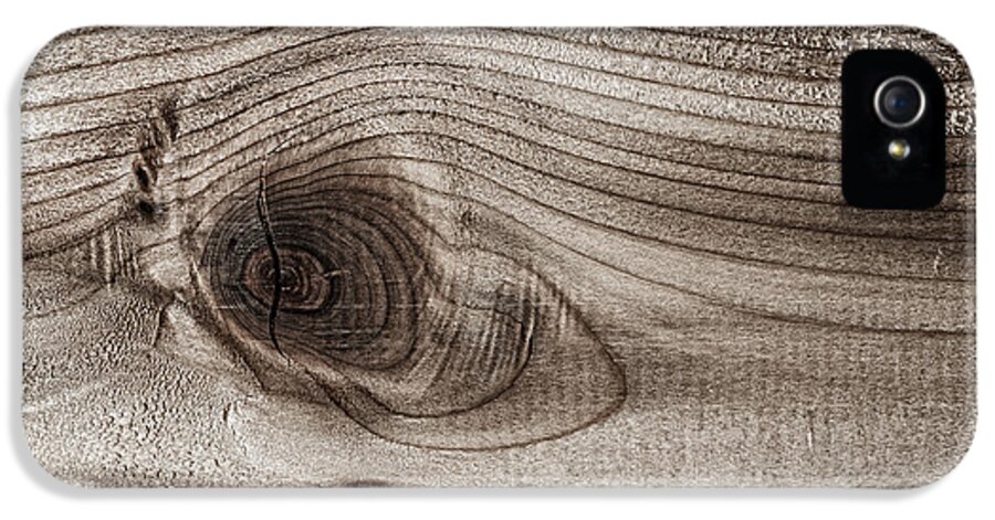 Wood iPhone 5 Case featuring the photograph Wood knot abstract by Elena Elisseeva