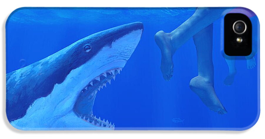 Shark iPhone 5 Case featuring the photograph Shark Attack #1 by Chris Butler