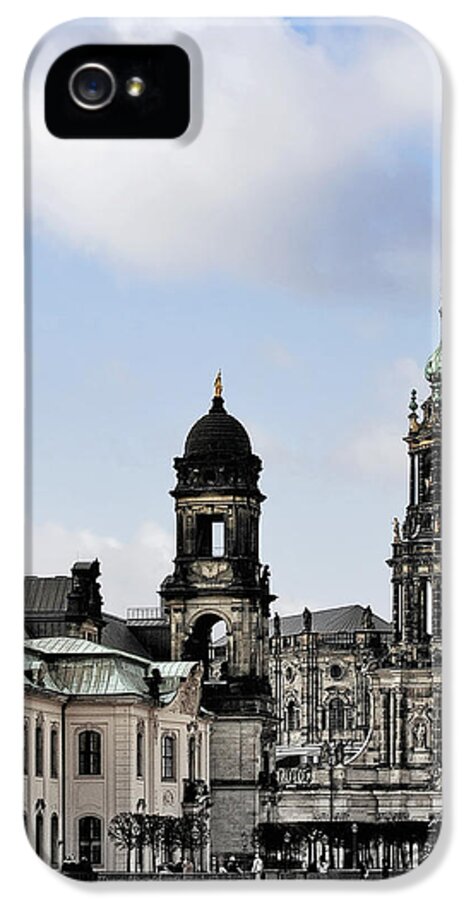 Hofkirche iPhone 5 Case featuring the photograph Catholic Church of the Royal Court - Hofkirche Dresden by Alexandra Till