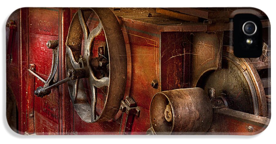 Hdr iPhone 5 Case featuring the photograph Steampunk - Gear - It used to work by Mike Savad