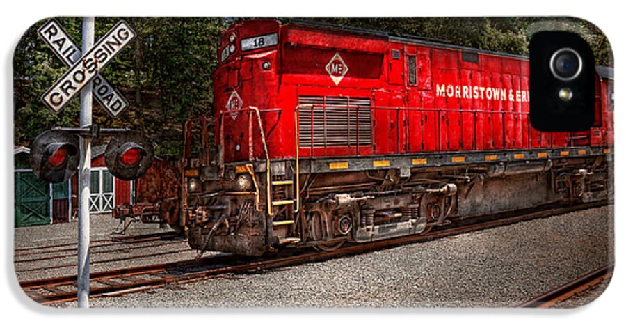 Train iPhone 5 Case featuring the photograph Train - Diesel - Morristown Erie by Mike Savad