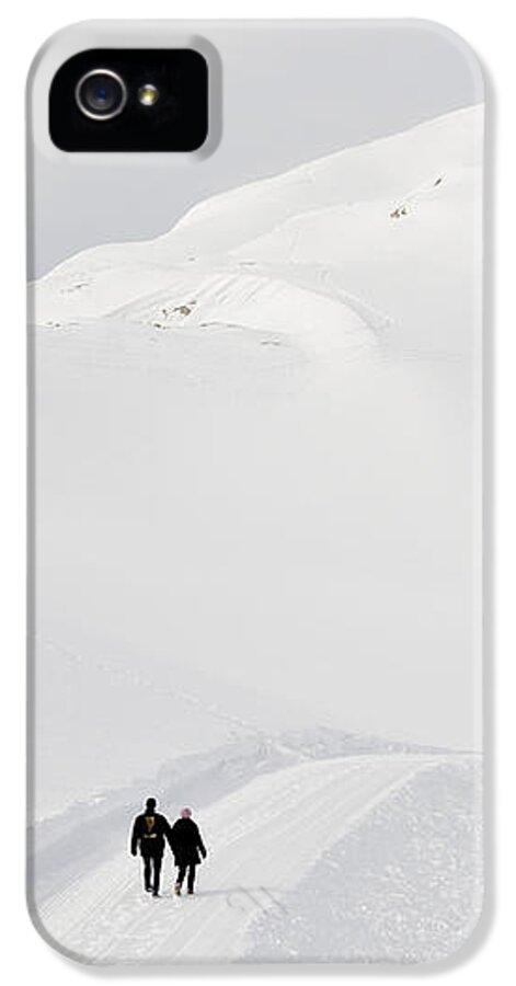 Winter iPhone 5 Case featuring the photograph Winter mountain landscape with lots of snow by Matthias Hauser