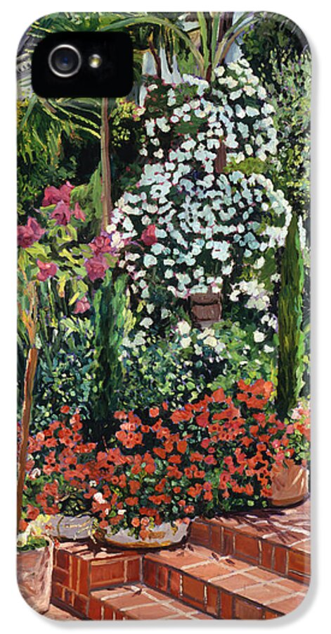 Gardenscape iPhone 5 Case featuring the painting A Garden Approach by David Lloyd Glover