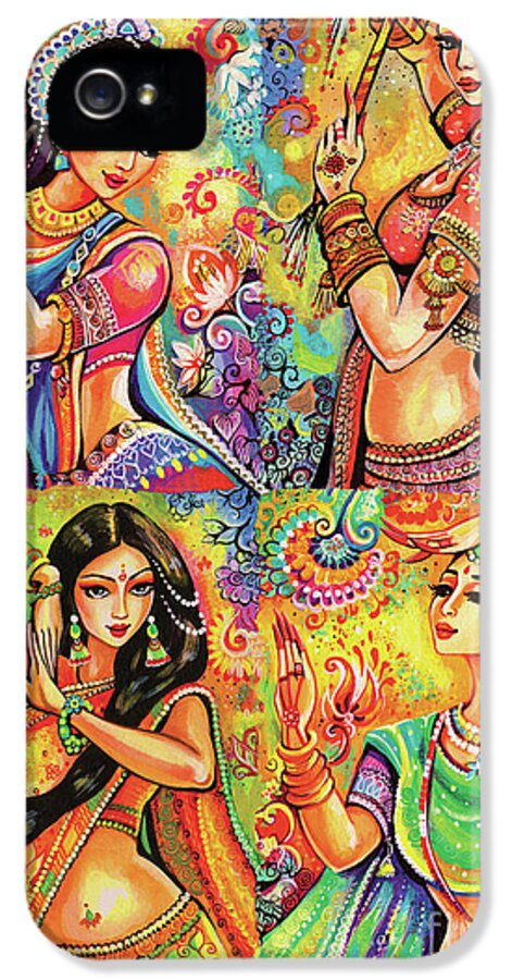 Bollywood Dancer iPhone 5 Case featuring the painting Magic of Dance #1 by Eva Campbell