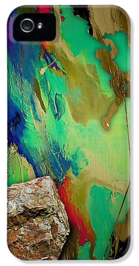 Rock Climber iPhone 5 Case featuring the mixed media Rock Climber Collection #10 by Marvin Blaine