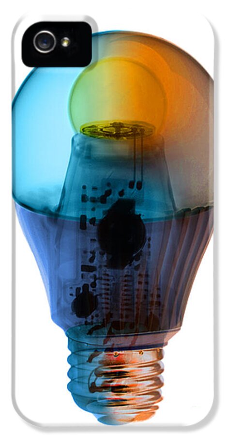 Xray iPhone 5 Case featuring the photograph X-ray Of An Energy Efficient Light #4 by Ted Kinsman