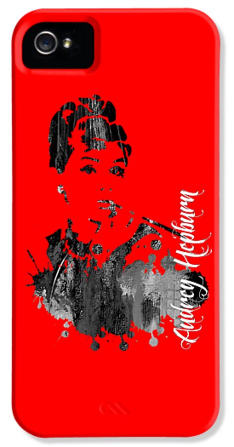 Audrey Hepburn iPhone 5 Case featuring the mixed media Audrey Hepburn Collection #42 by Marvin Blaine