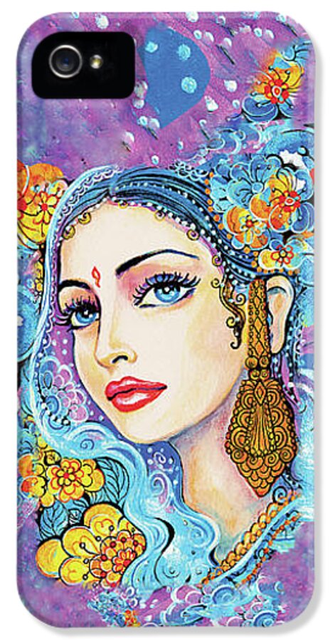 Indian Woman iPhone 5 Case featuring the painting The Veil of Aish by Eva Campbell