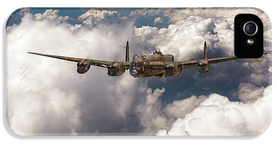 Item iPhone 5 Case featuring the photograph Avro Lancaster above clouds by Gary Eason