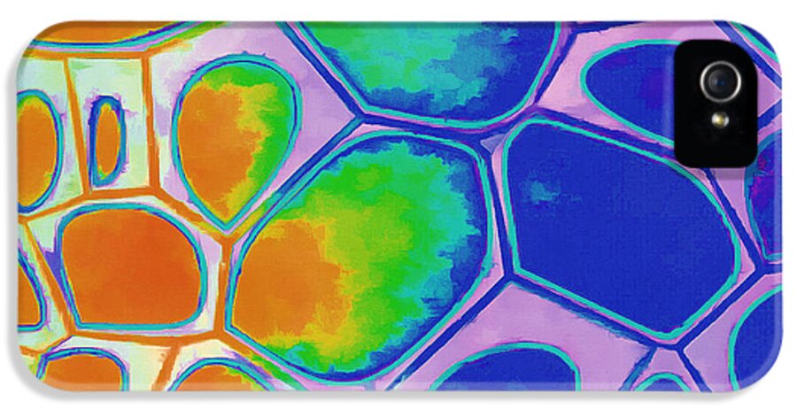Painting iPhone 5 Case featuring the painting Cell Abstract 2 by Edward Fielding