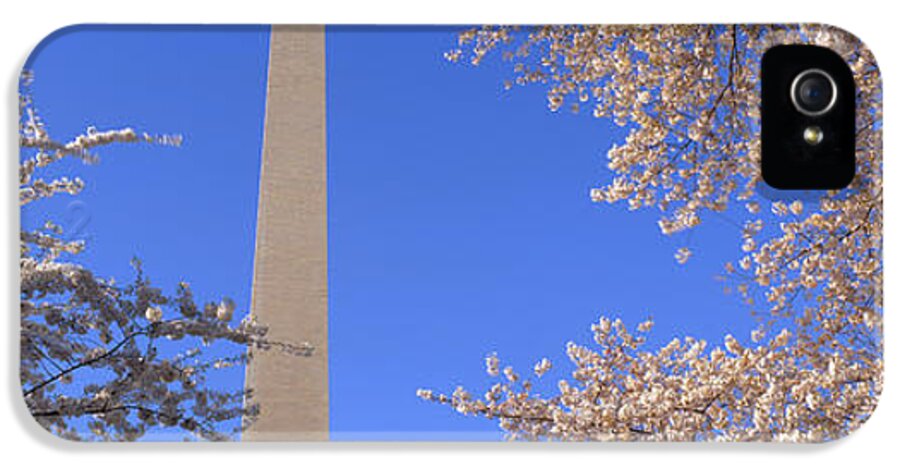 Photography iPhone 5 Case featuring the photograph Cherry Blossoms And Washington by Panoramic Images