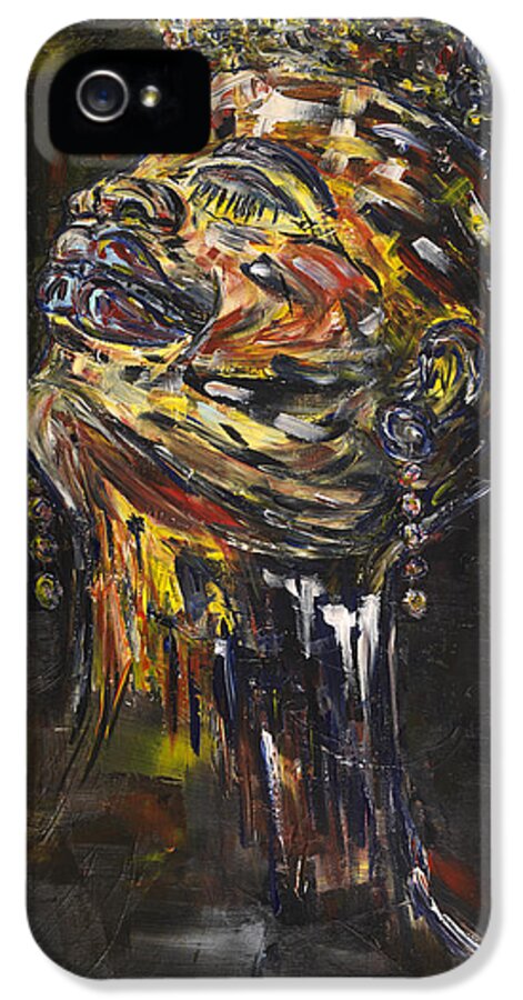Portrait iPhone 5 Case featuring the painting Daisy by Chakanaka Zinyemba