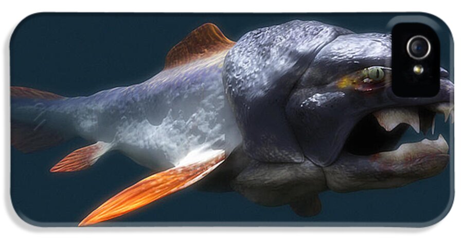 Dunkleosteus iPhone 5 Case featuring the photograph Dunkleosteus Prehistoric Fish by Christian Darkin