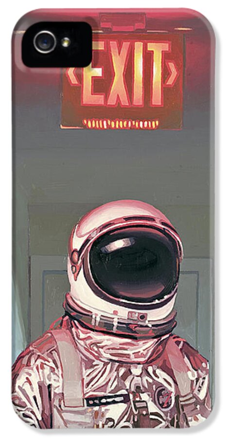 Astronaut iPhone 5 Case featuring the painting Exit by Scott Listfield
