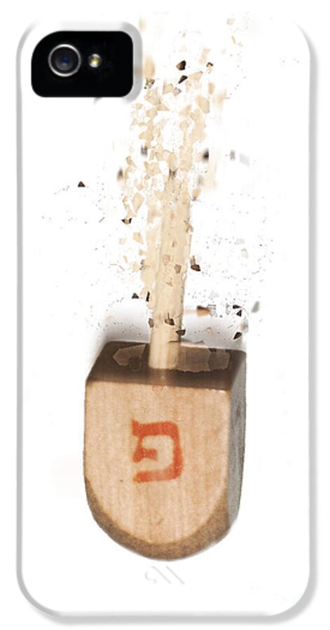Explode iPhone 5 Case featuring the photograph exploding Dreidel by Humorous Quotes