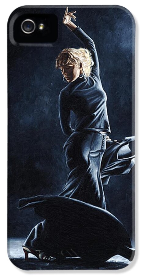 Flamenco iPhone 5 Case featuring the painting Flamenco Dexterity by Richard Young
